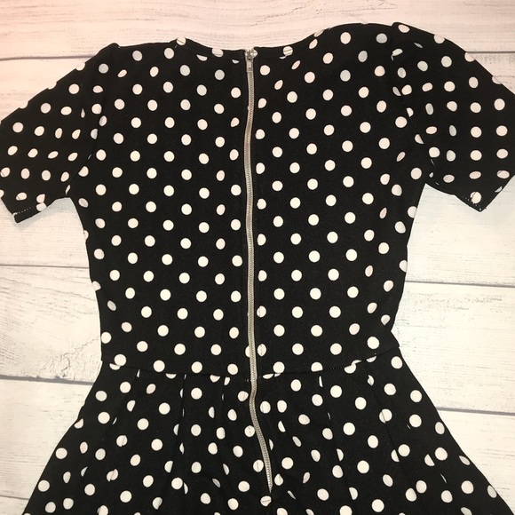 🛍SALE🛍LuLaRoe Black/White Polka Dot Amelia Dress - Picture 6 of 7